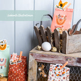 Osternest Papiertüten mit Anhänger Boho