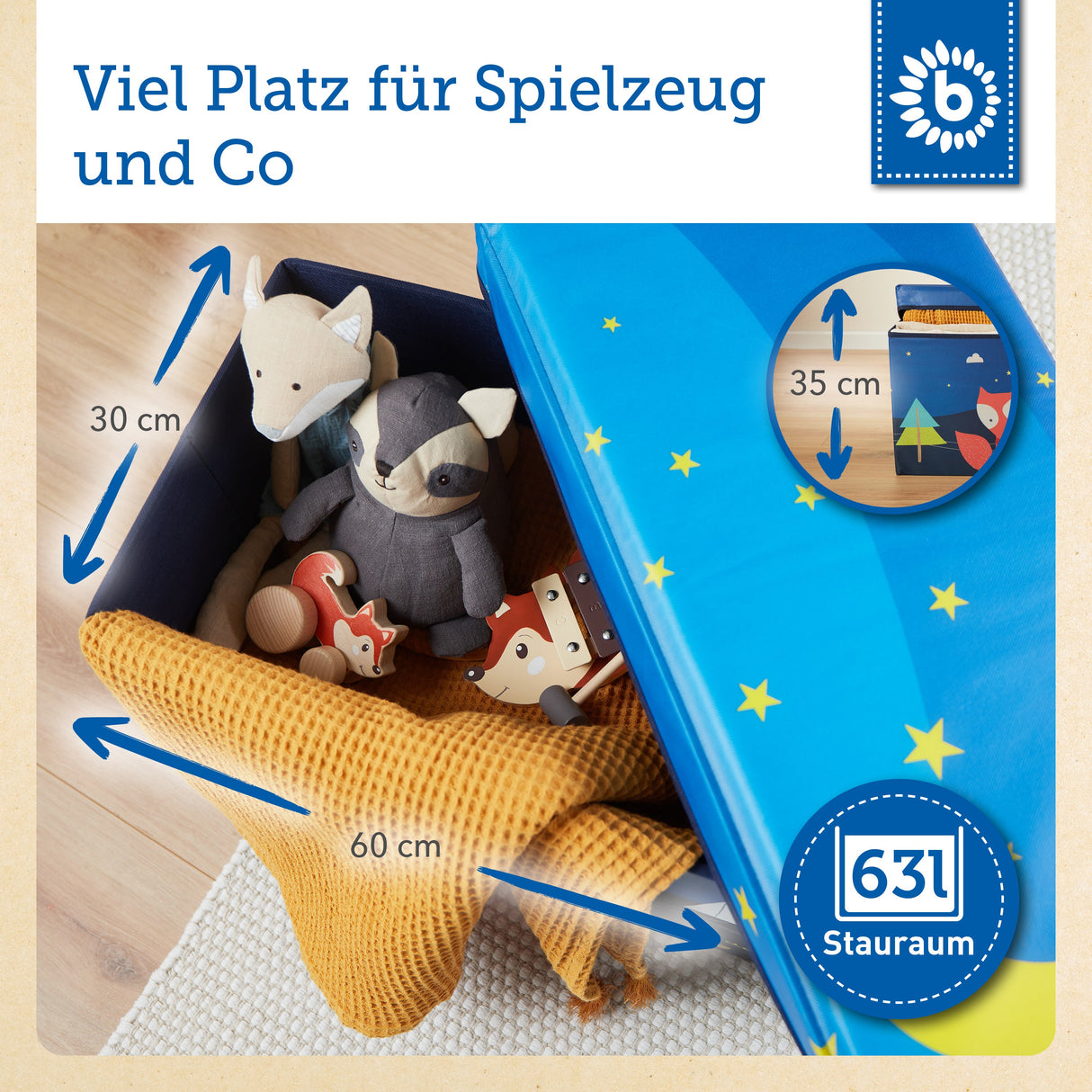 Erinnerungsbox, Spielbox & Sitzbank Camping