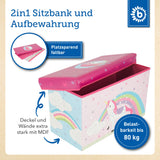 Erinnerungsbox, Spielbox & Sitzbank Einhorn