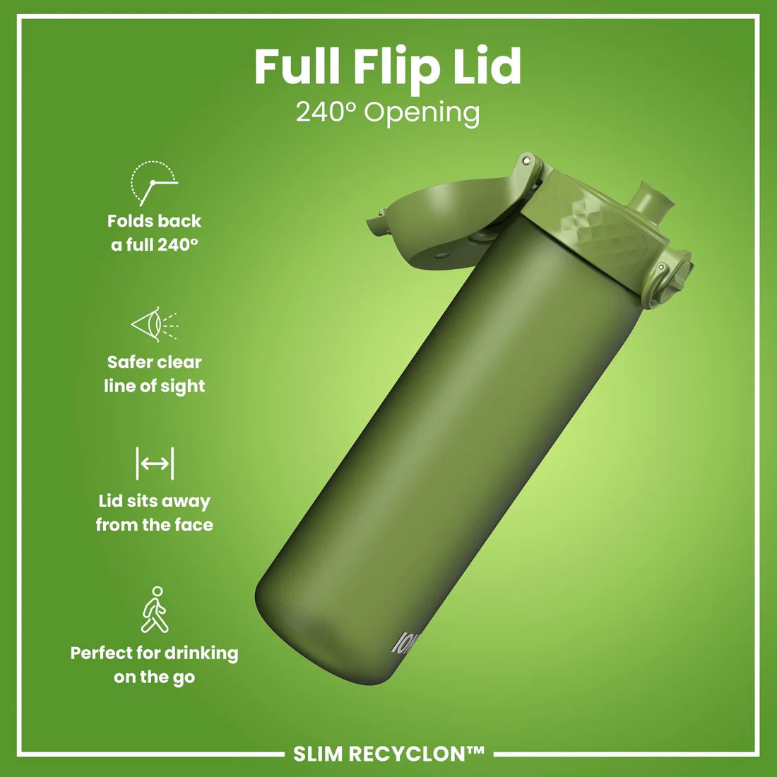 Trinkflasche Ion8 500ml Khaki