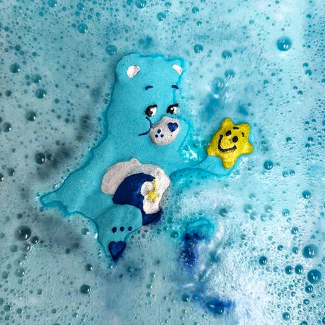 Badekugel handgemacht Glücksbärchi Blau