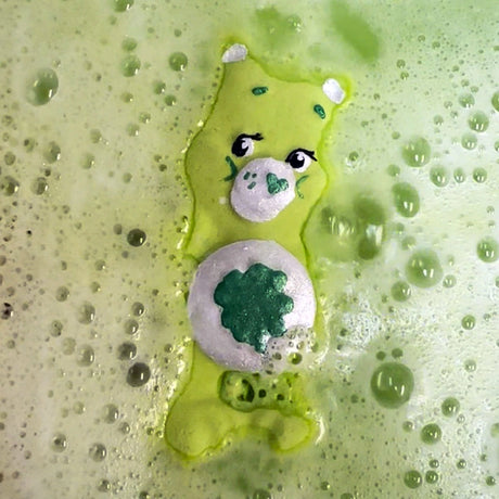 Badekugel handgemacht Glücksbärchi Grün