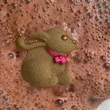 Badekugel handgemacht Hase Grau