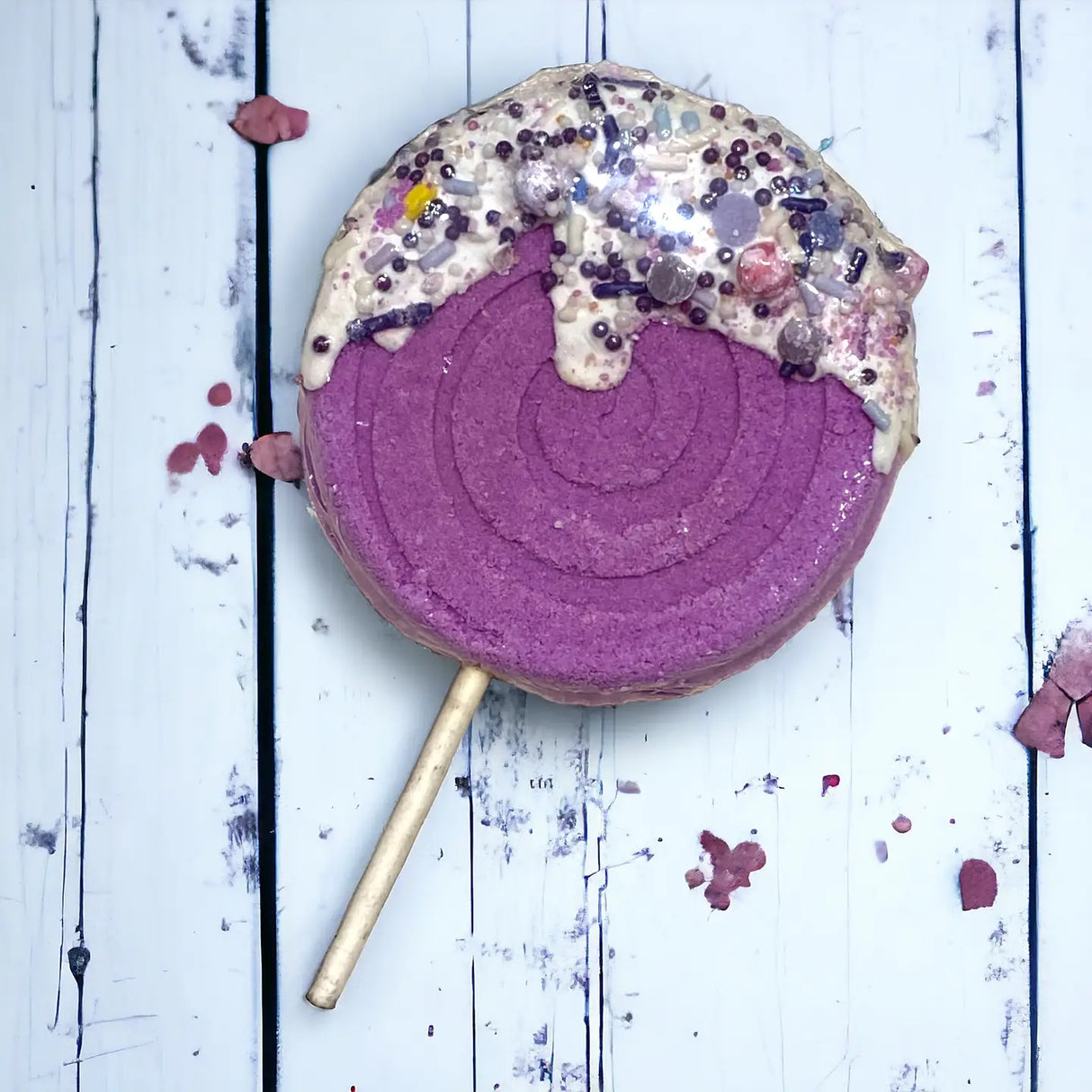 Badekugel handgemacht  Lollipop Violett