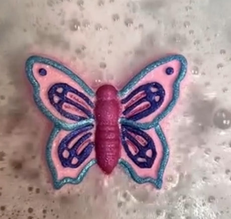 Badekugel handgemacht Schmetterling