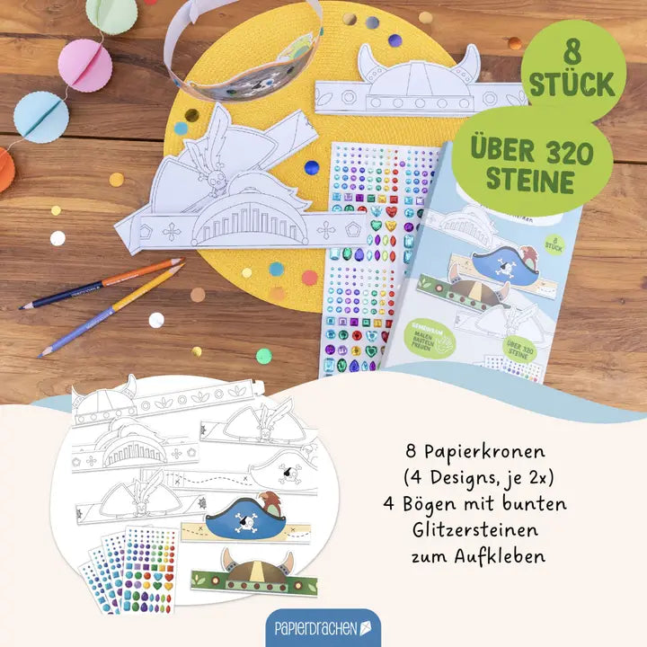 Bastelset Papierkronen Kämpfer