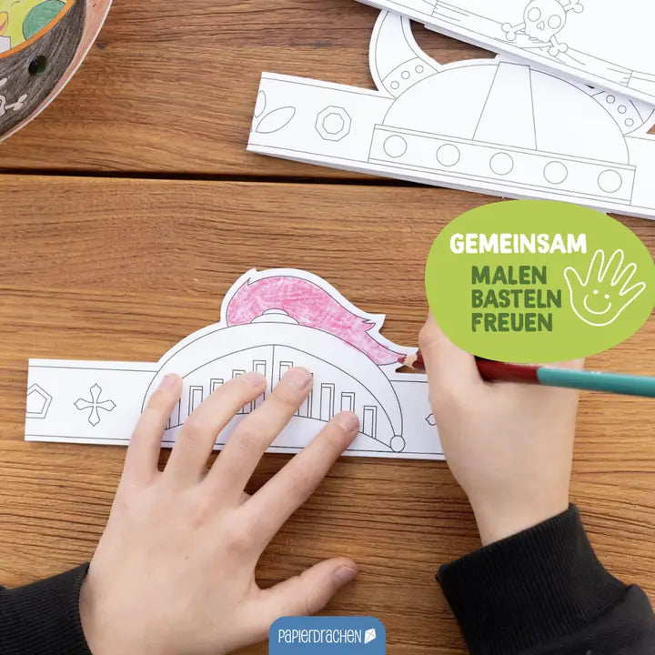 Bastelset Papierkronen Kämpfer