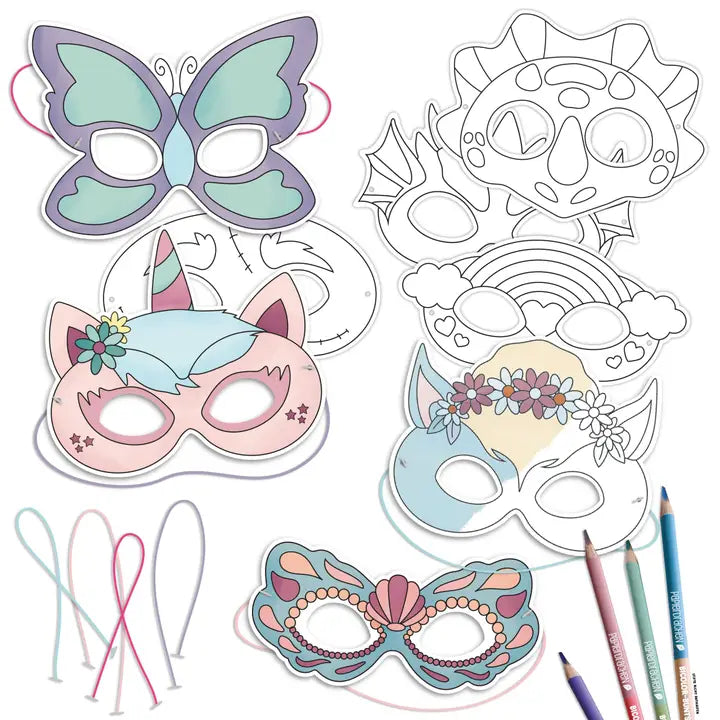 Bastelset Papiermasken Fabelwesen