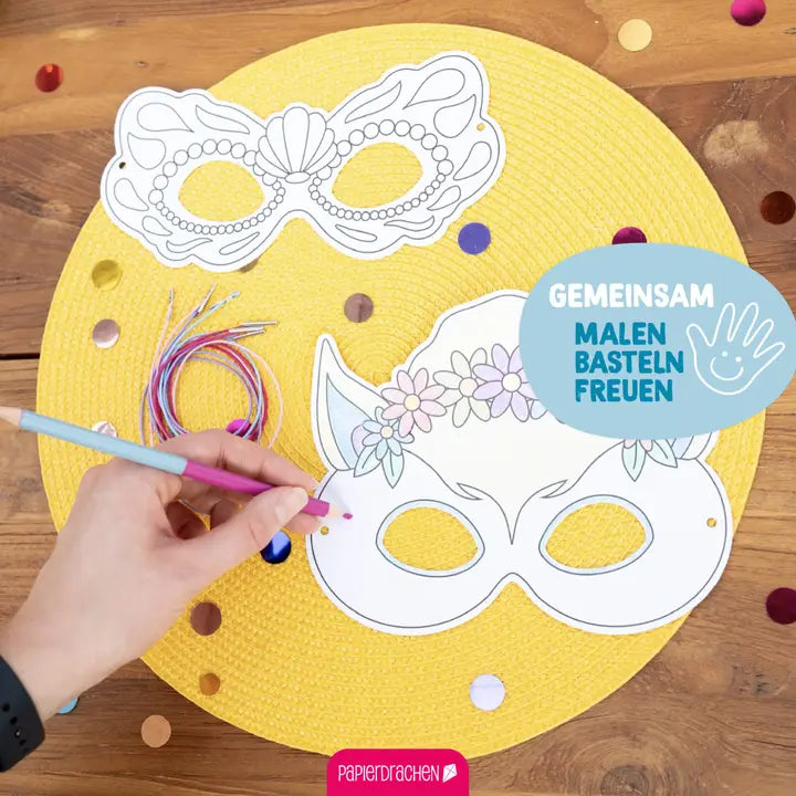 Bastelset Papiermasken Fabelwesen