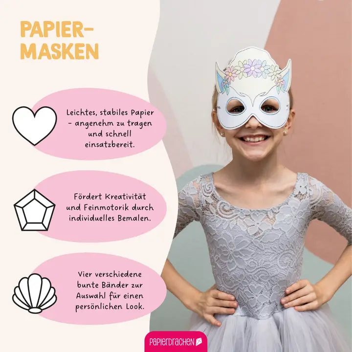 Bastelset Papiermasken Fabelwesen