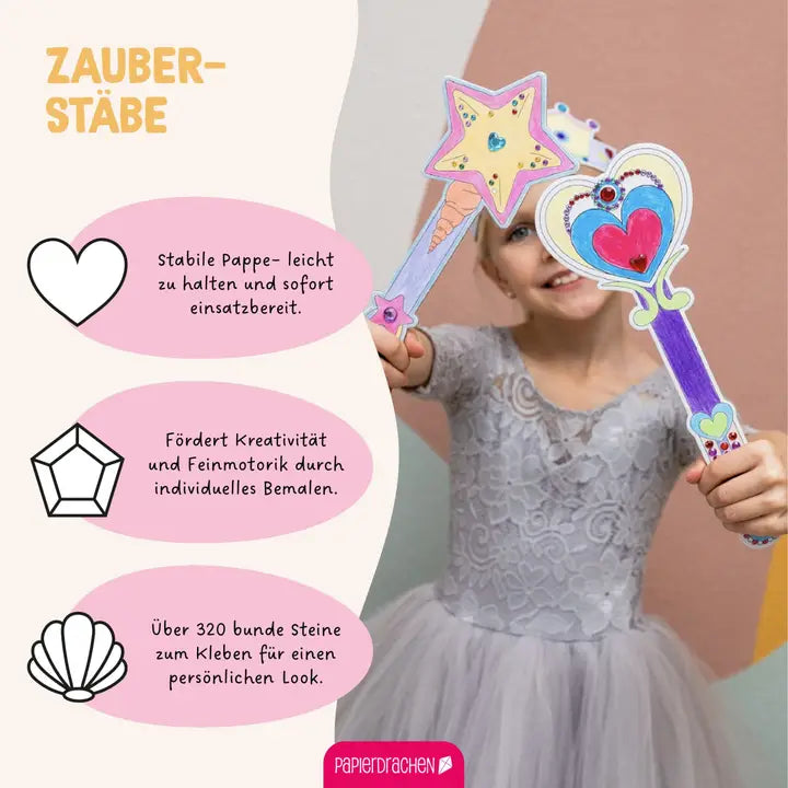 Bastelset Papp-Zauberstäbe