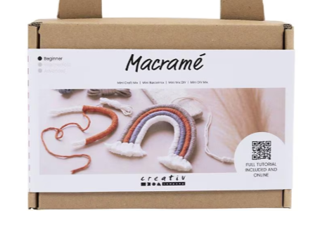 Bastelset Mini Macramé Regenbogen