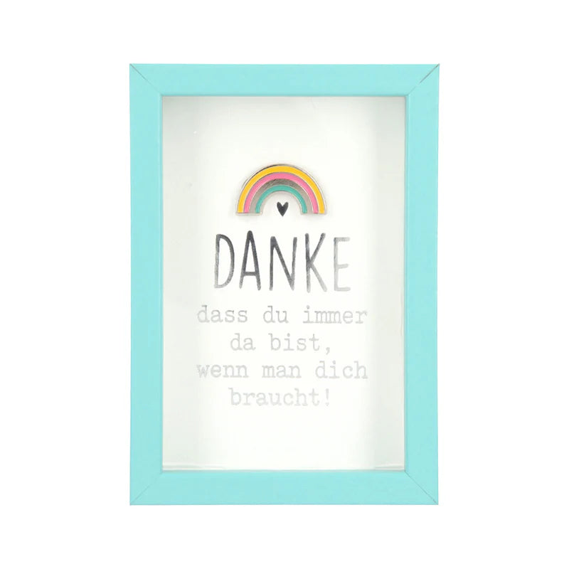 Bilderrahmen klein Regenbogen - Danke