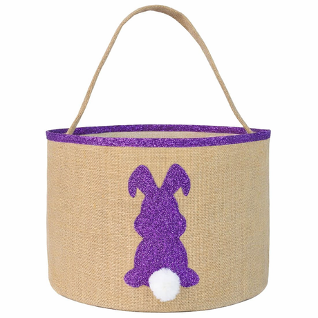 Osternest und Osterkorb Tasche Hase Glitzer Violett