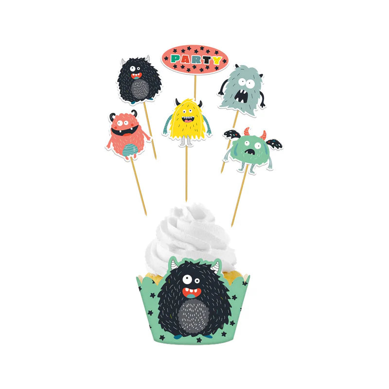 Cupcake und Muffinförmchen Set Monster