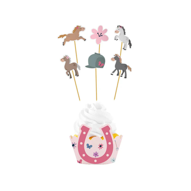 Cupcake und Muffinförmchen Set Pferd