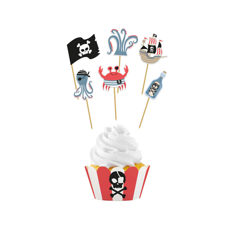 Cupcake und Muffinförmchen Set Pirat