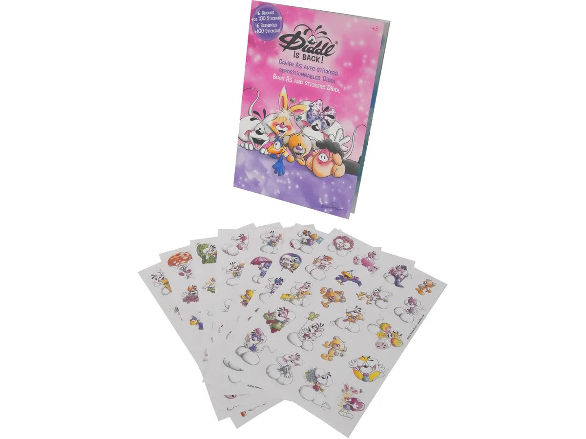 Diddl Stickerheft A5 mit 100 Sticker Rosa
