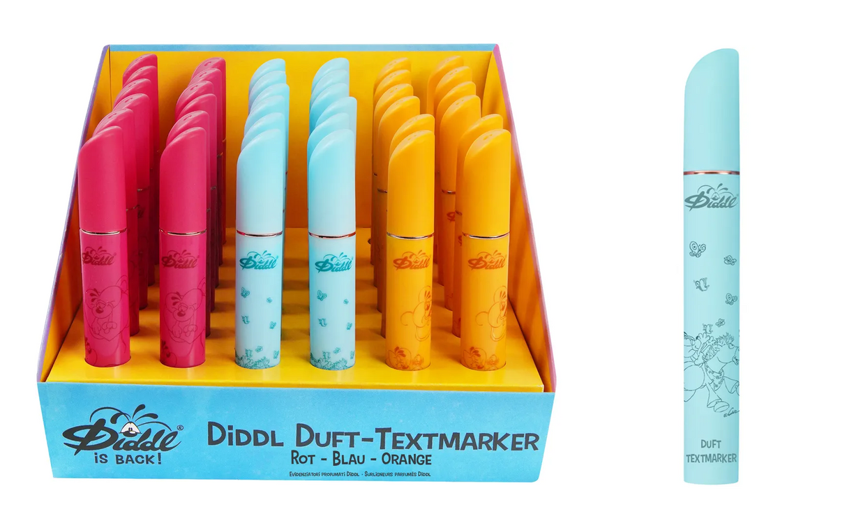 Diddl Textmarker mit Duft Blau