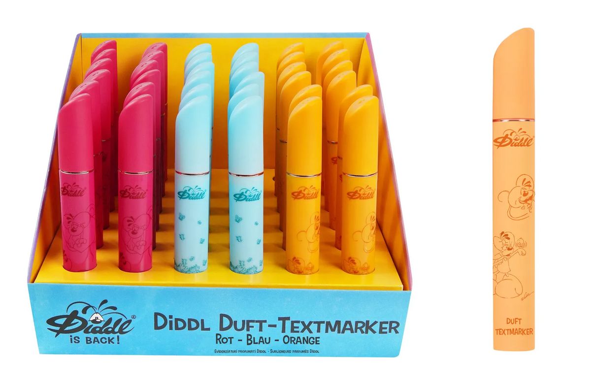 Diddl Textmarker mit Duft Gelb