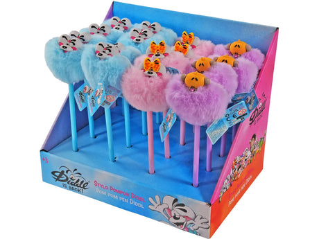Diddl Kugelschreiber mit Pompom Pimboli Lila