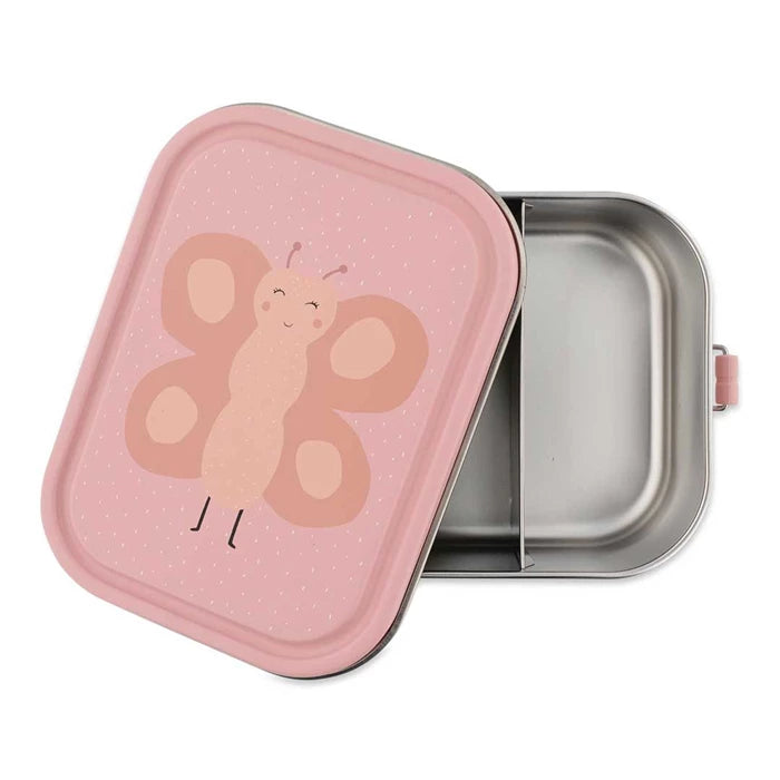 Edelstahl Znünibox mit Unterteilung Trixie Schmetterling