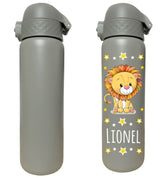Edelstahl Trinkflasche Ion8 500ml Grau