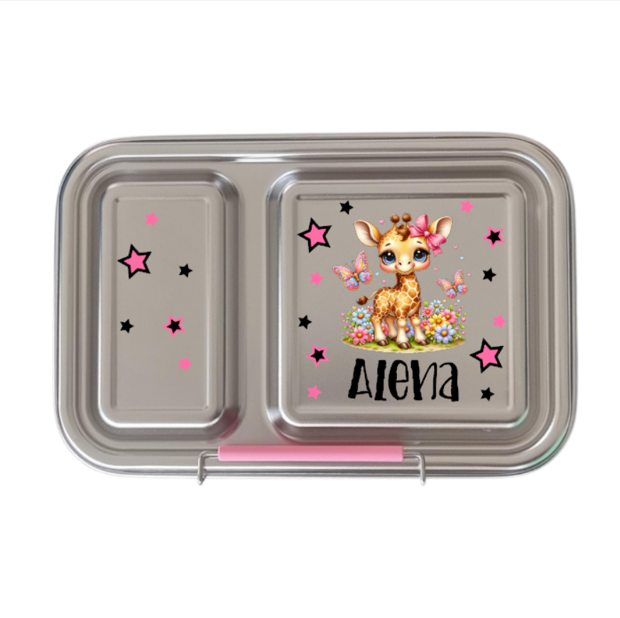 Edelstahl Znünibox Baurelia Box Eco mit 2 Unterteilungen Rosa