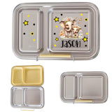 Edelstahl Znünibox Baurelia Box Eco mit 2 Unterteilungen Pastellgelb