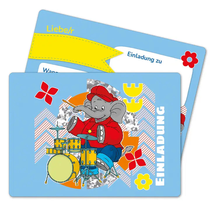12 Einladungskarten Kindergeburtstag Benjamin Blümchen