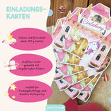12 Einladungskarten Kindergeburtstag Prinzessin Schloss