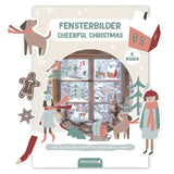 Fensteraufkleber Weihnachten Holly Jolly