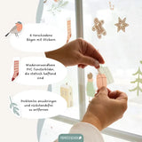 Fensteraufkleber Weihnachten Holly Jolly