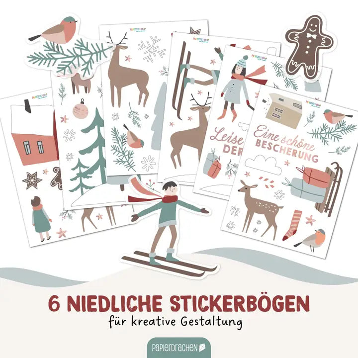 Fensteraufkleber Weihnachten Holly Jolly