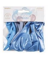 Geburtstagdeko Ballon Metallic Mix Blau