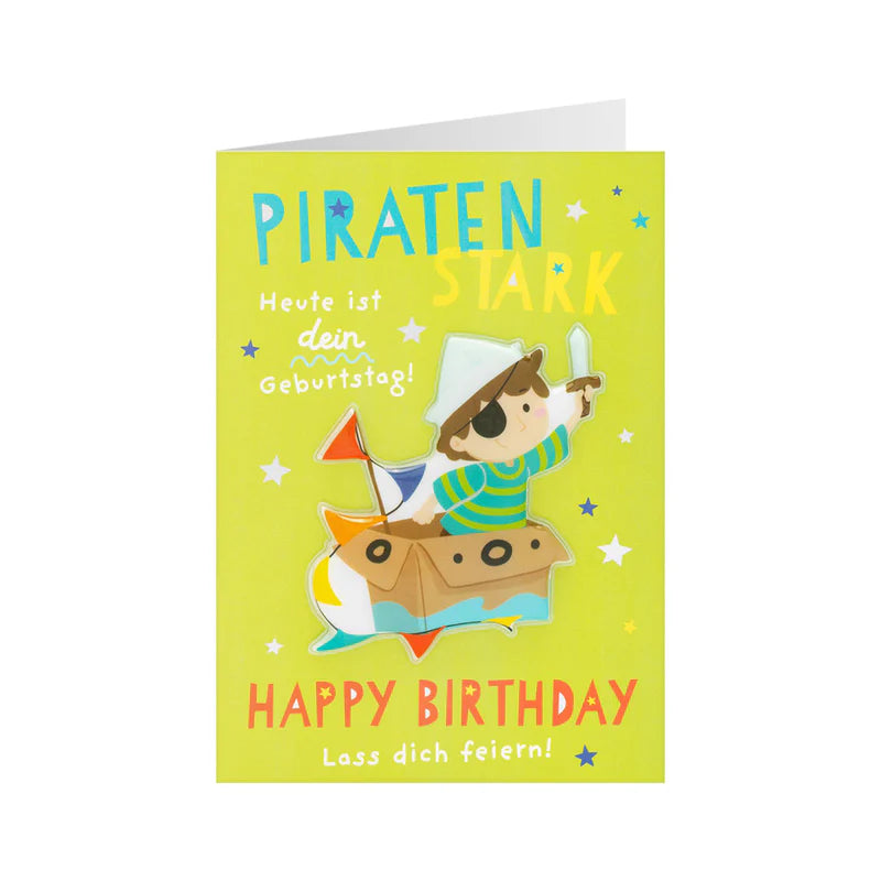 Geburtstagskarte Piratenstark