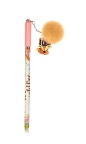 Gelschreiber radierbar mit Pompom Fuchs