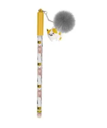 Gelschreiber radierbar mit Pompom Katze