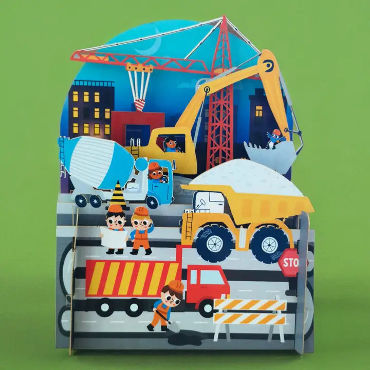 Geburtstagskarte 3D Baustelle