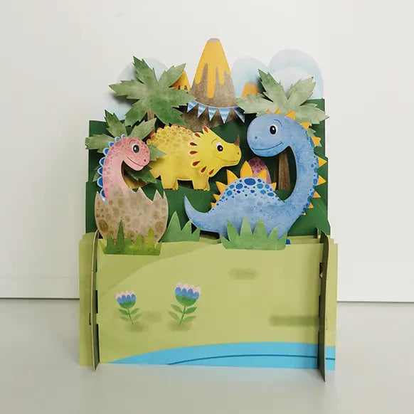 Geburtstagskarte 3D Dino