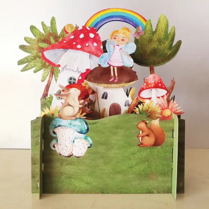 Geburtstagskarte 3D Feenwald