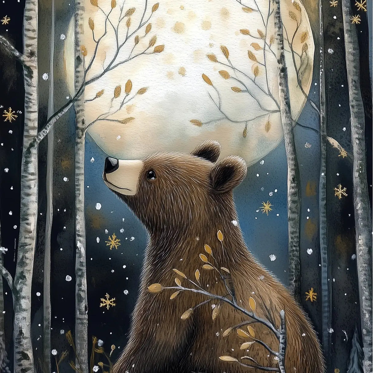 Grusskarte Moon Bär