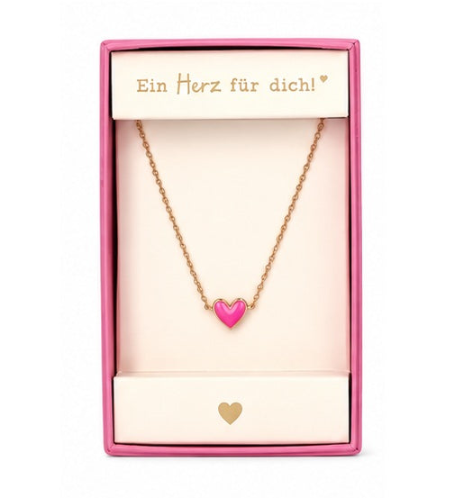 Halskette Ein Herz für Dich - magenta
