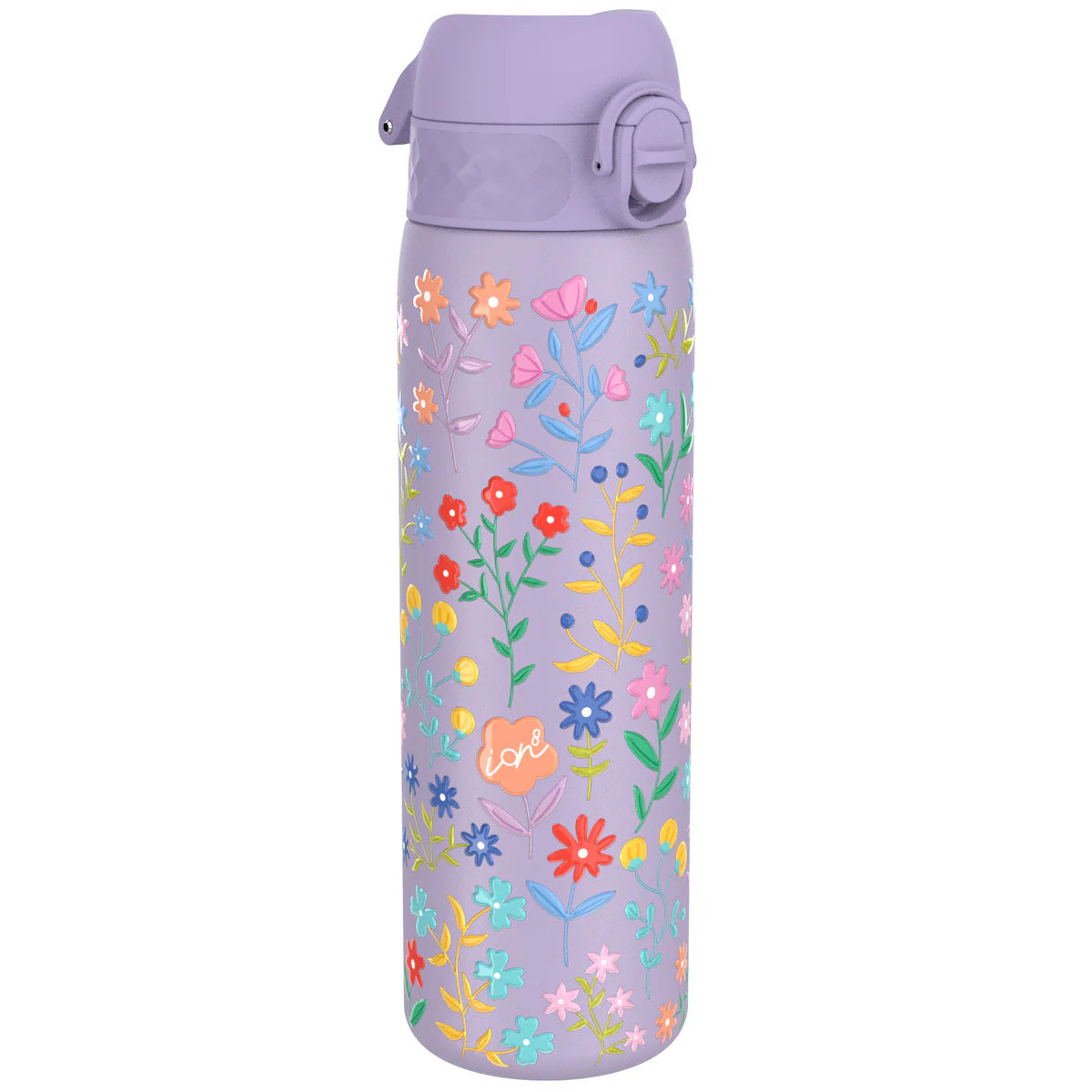 Edelstahl Trinkflasche Ion8 500ml Blumen Lavendel