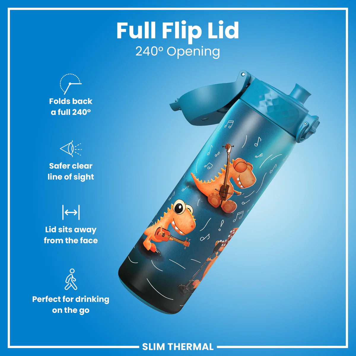 Thermosflasche Ion8 500ml Dino Band