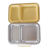Edelstahl Znünibox Baurelia Box Eco mit 2 Unterteilungen Pastellgelb
