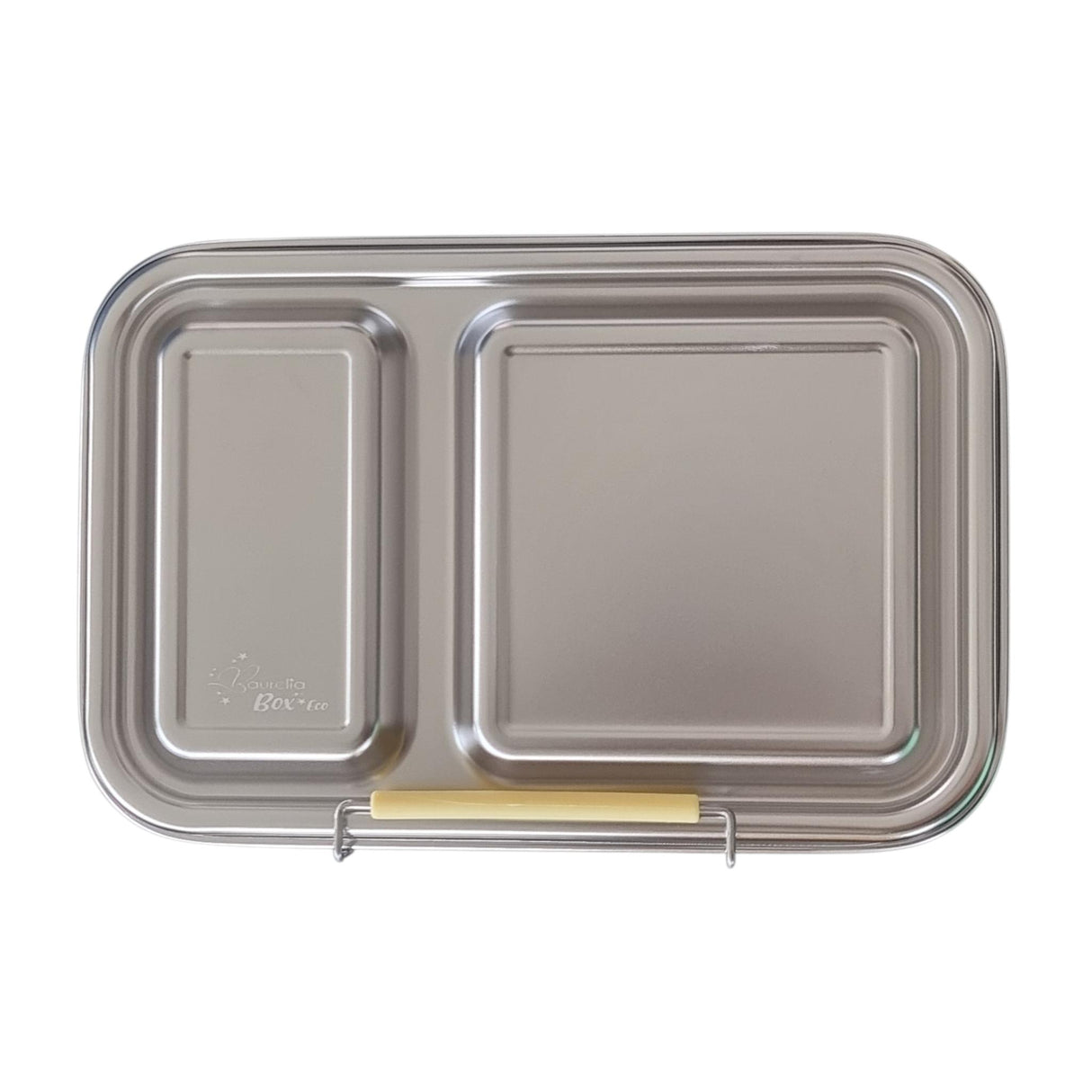 Edelstahl Znünibox Baurelia Box Eco mit 2 Unterteilungen Pastellgelb