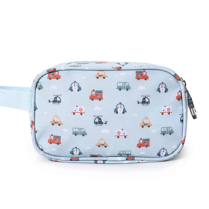 Kinder Necessaire Kulturbeutel Fahrzeuge Blau XL