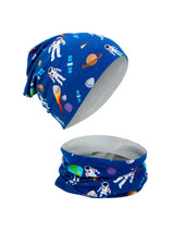 Kinder Übergangs Mütze & Schal Astronaut