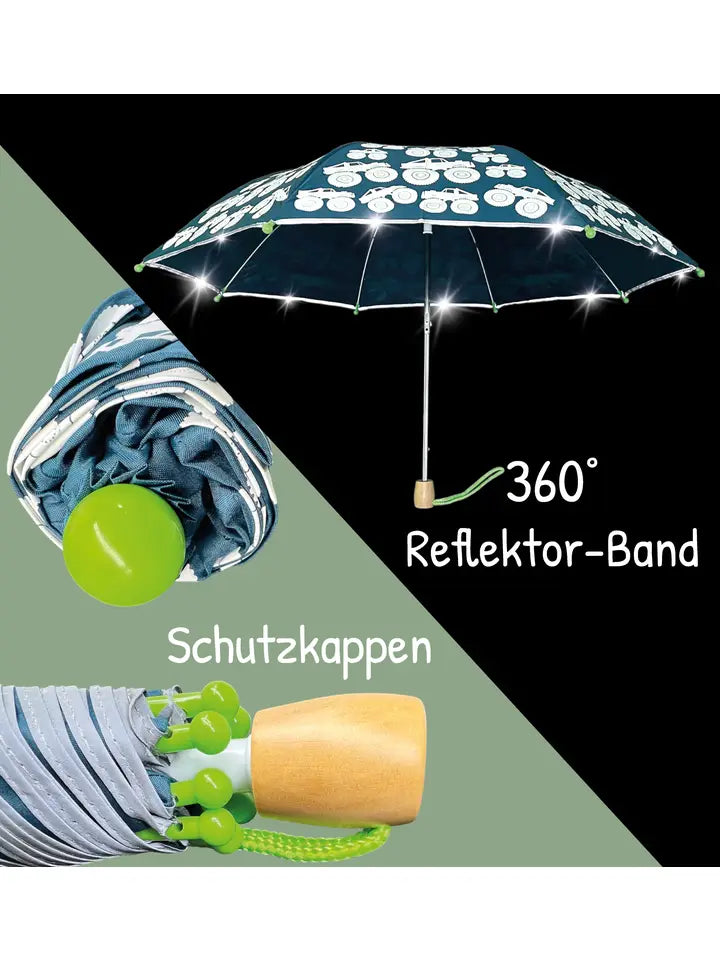 Kinder Regenschirm mit Farbwechsel Monstertruck